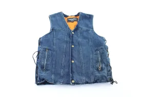 Unik Denim Button Snap Vest