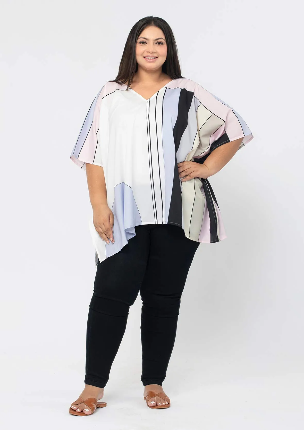 V-Neck Short Kaftan Top