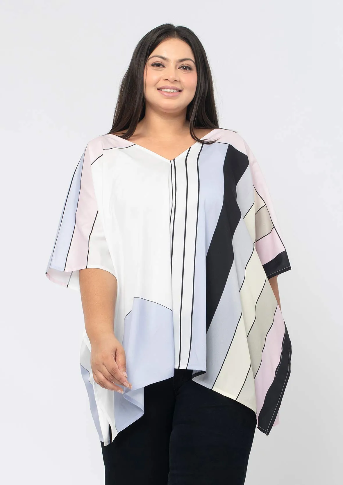 V-Neck Short Kaftan Top