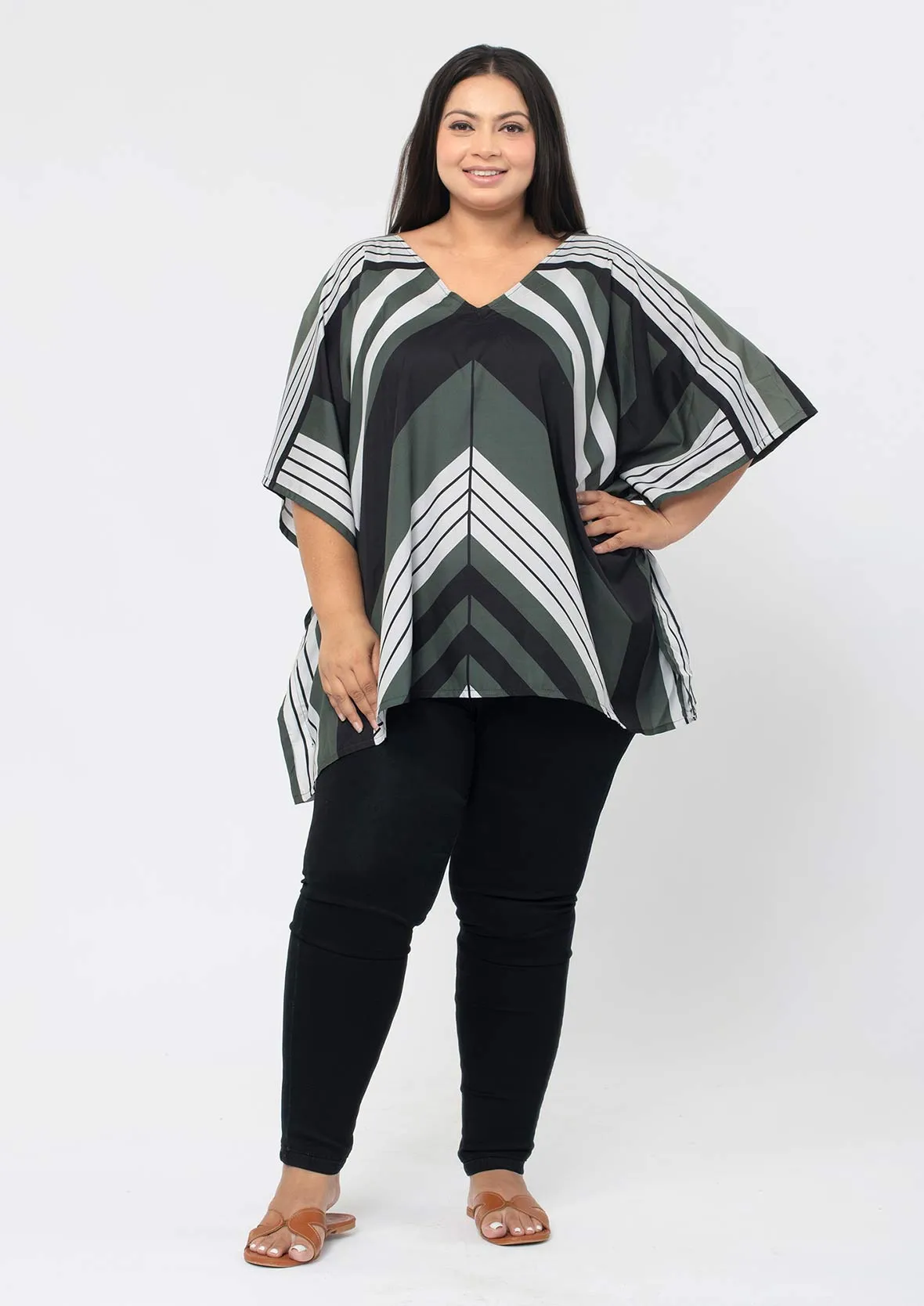 V-Neck Short Kaftan Top