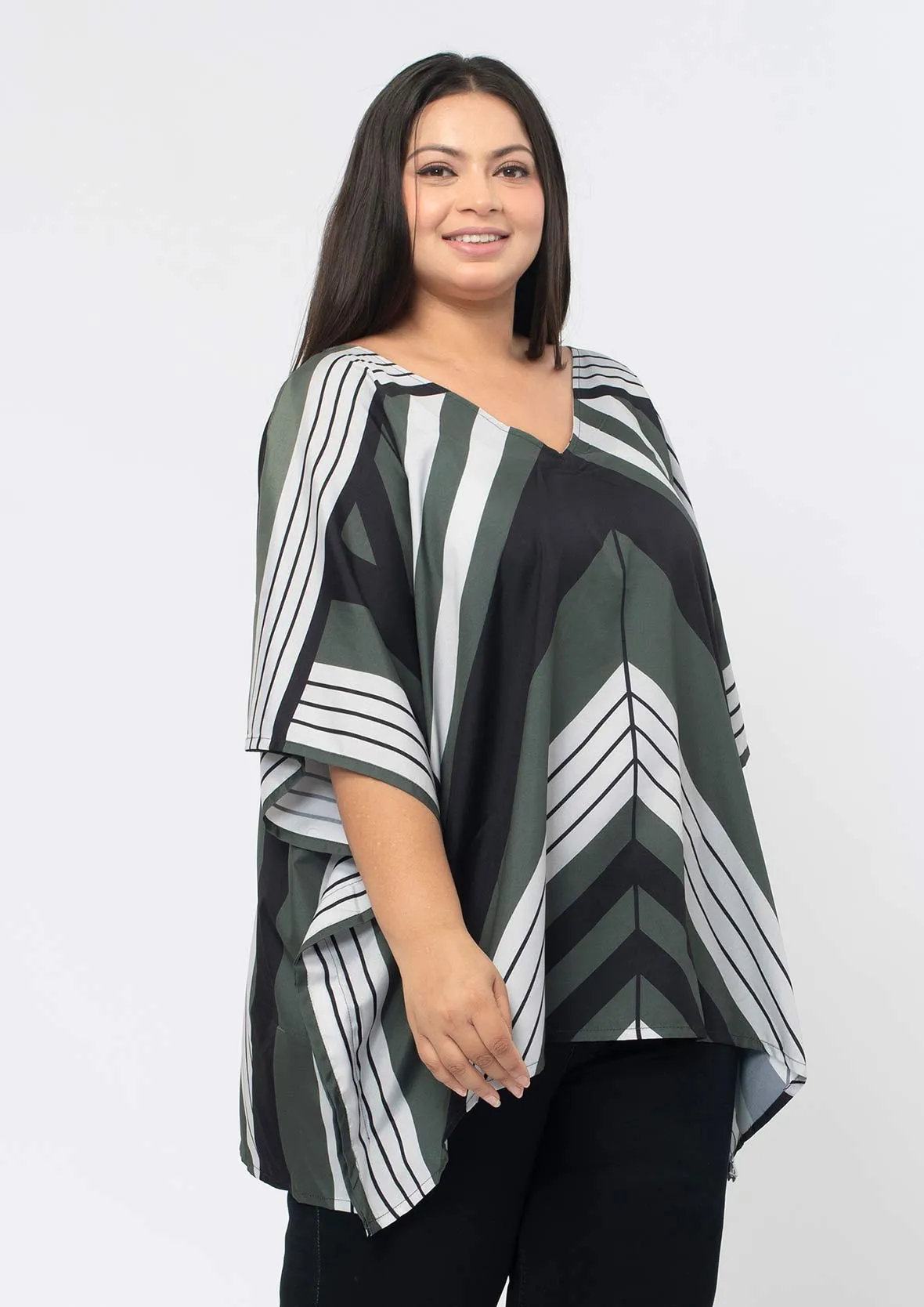 V-Neck Short Kaftan Top