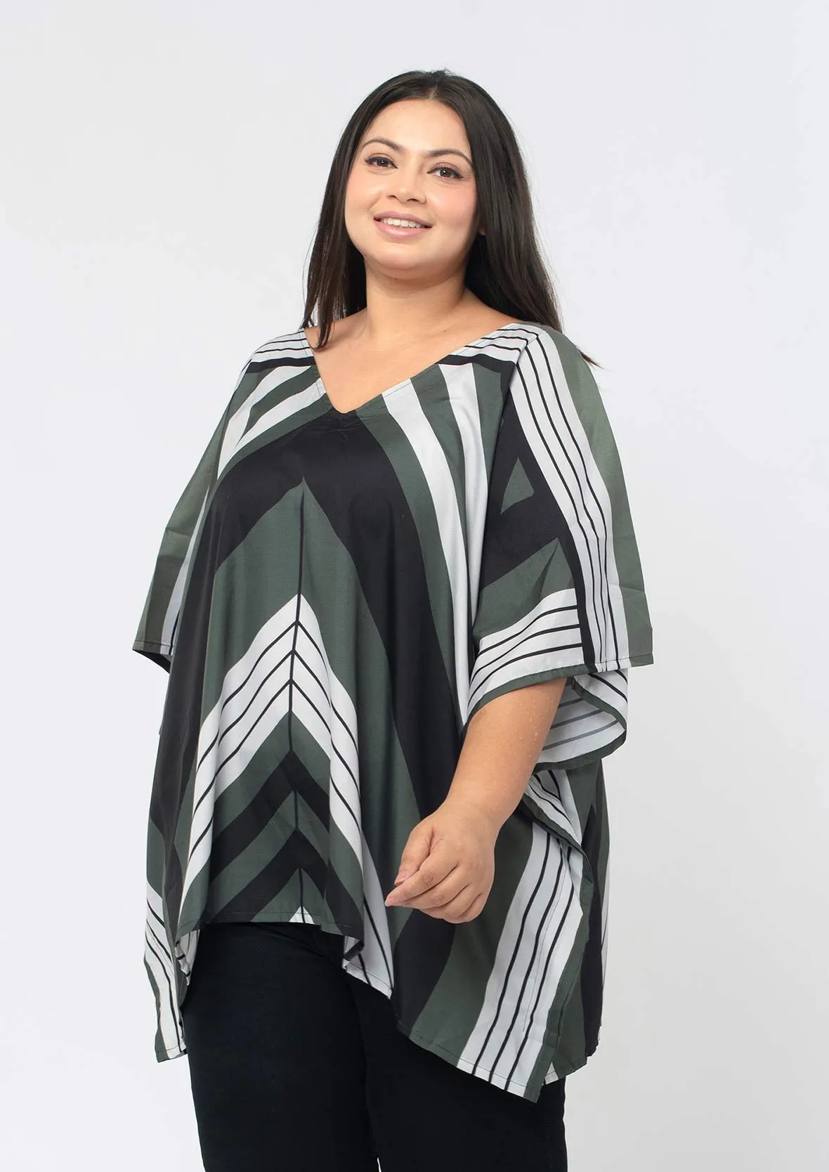 V-Neck Short Kaftan Top