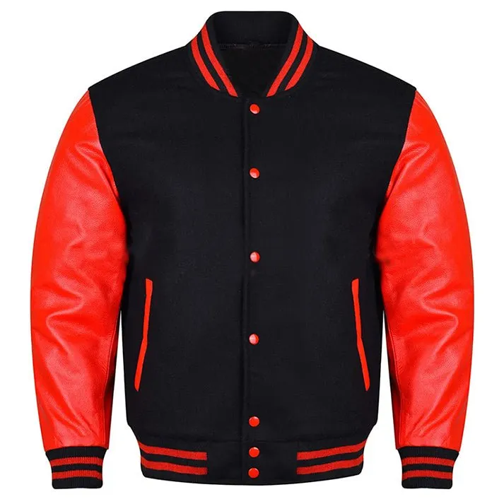 Varsity Jacket - Black Red