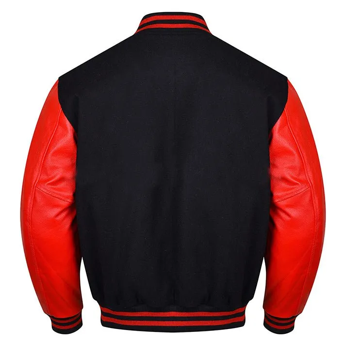 Varsity Jacket - Black Red