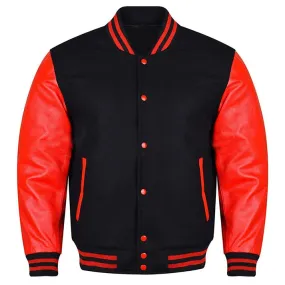 Varsity Jacket - Black Red