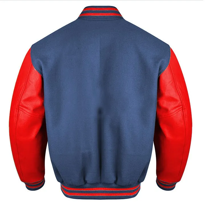 Varsity Jacket - Navy Blue Red