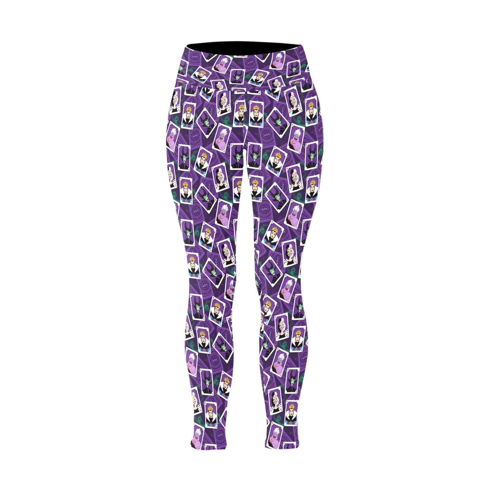 Villains Cards Women's Plus Size Athletic Leggings