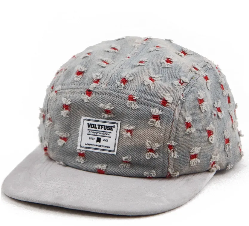 Voltfuse Polka Strap Back Hat, Grey