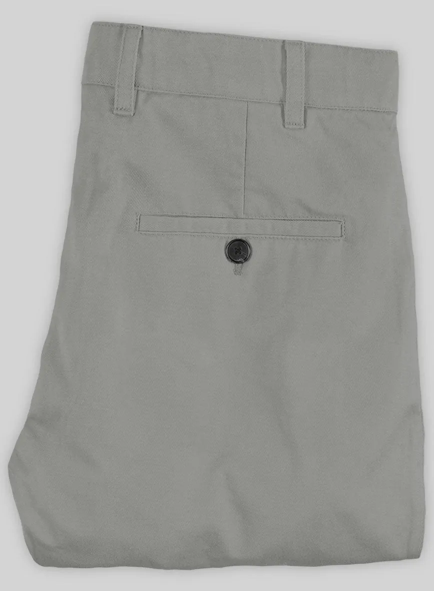 Washed Dark Gray Stretch Chino Pants