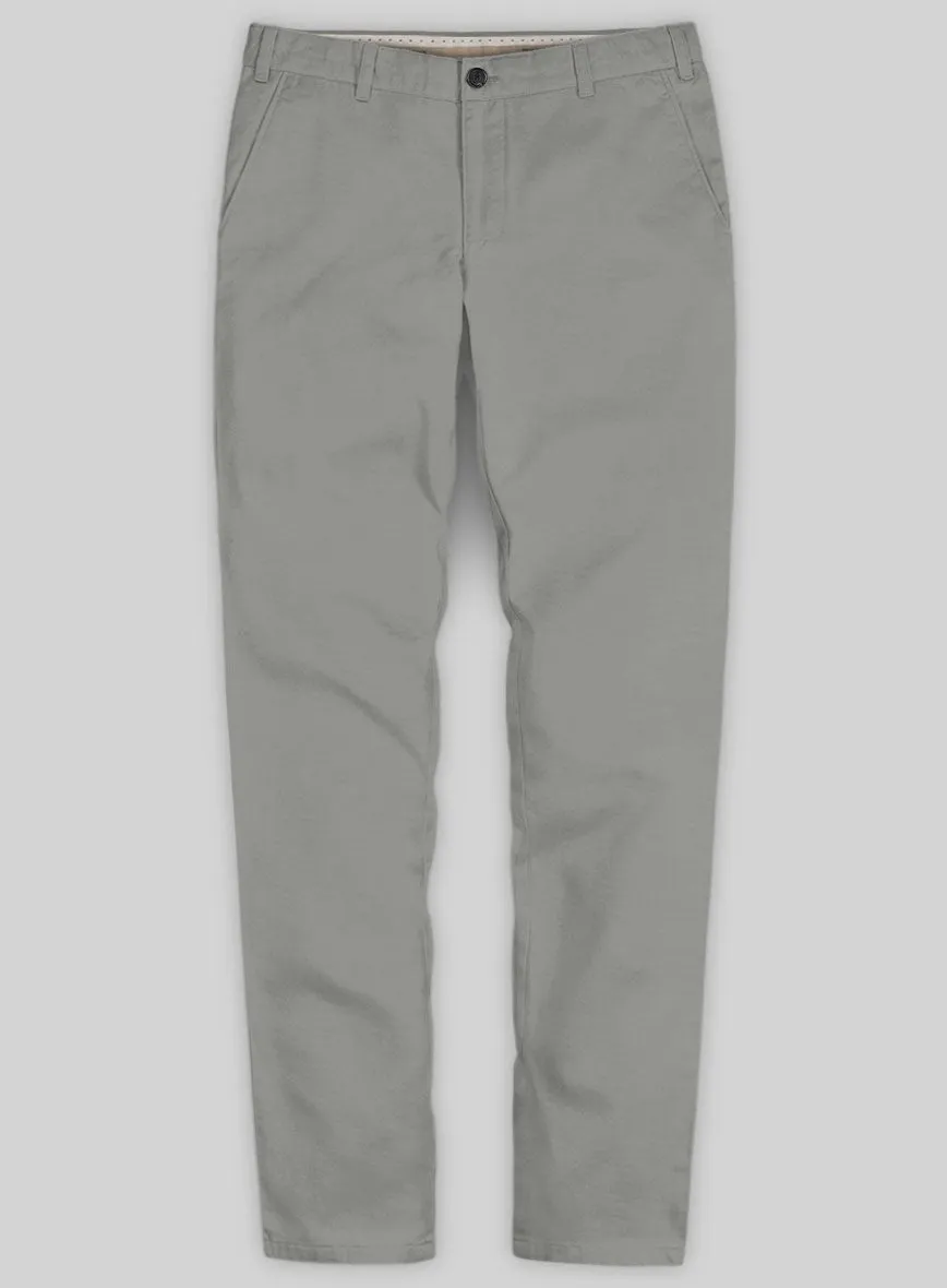 Washed Dark Gray Stretch Chino Pants