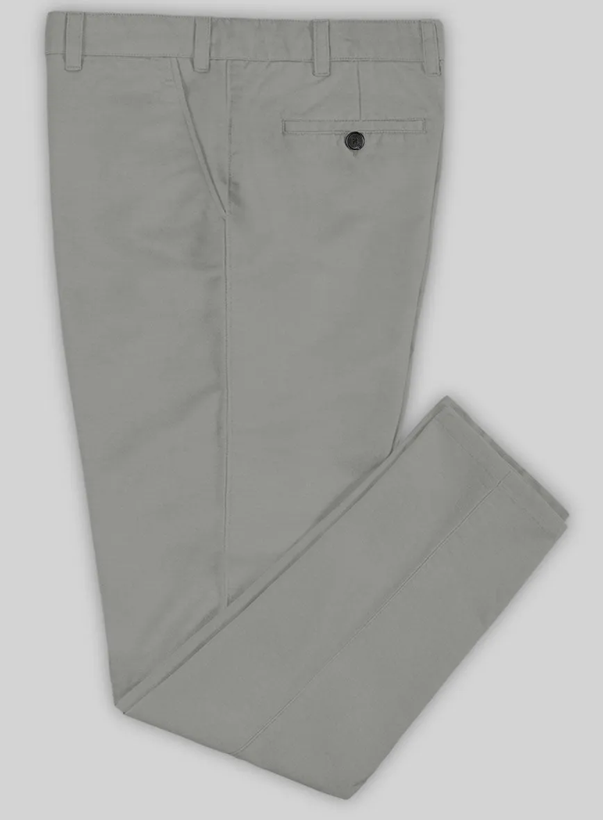 Washed Dark Gray Stretch Chino Pants