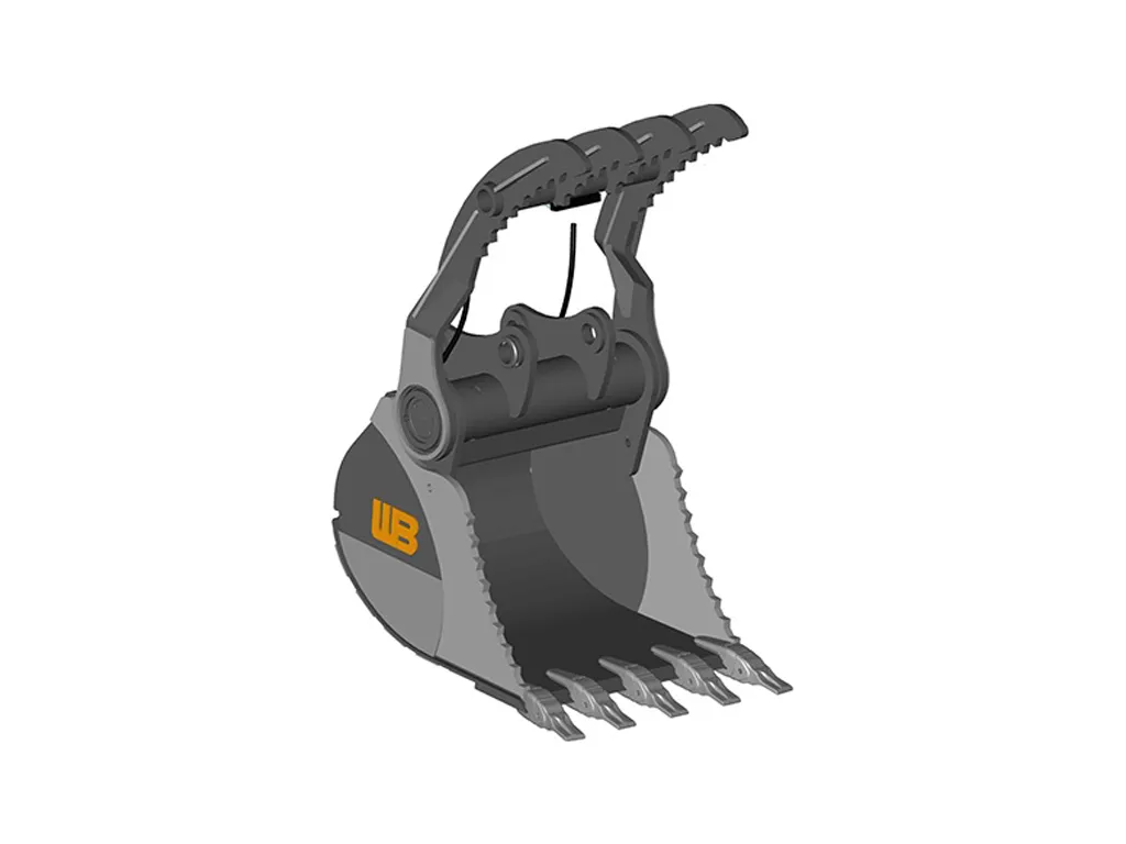 WERK BRAU Hydra-Clamp Bucket & rake for excavators 42,000 - 50,000 lbs (20MT)