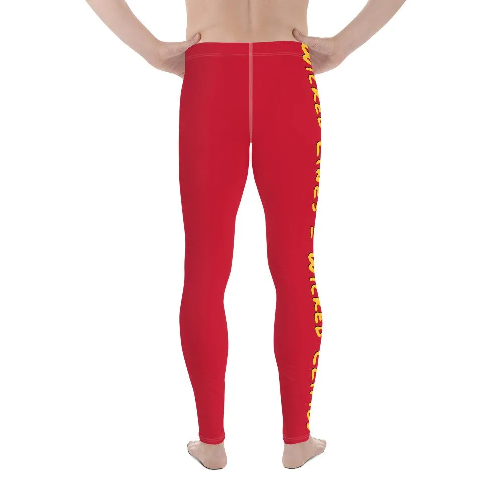 Wicked Lines Unisex Leggings (Red)