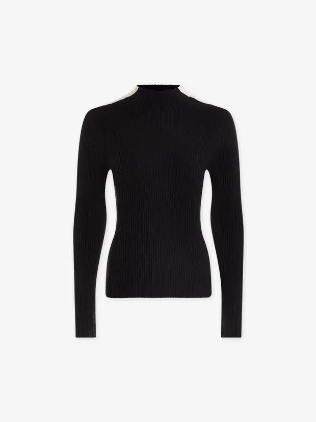 Wilshire Mockneck Knit in Black