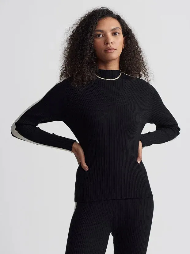 Wilshire Mockneck Knit in Black