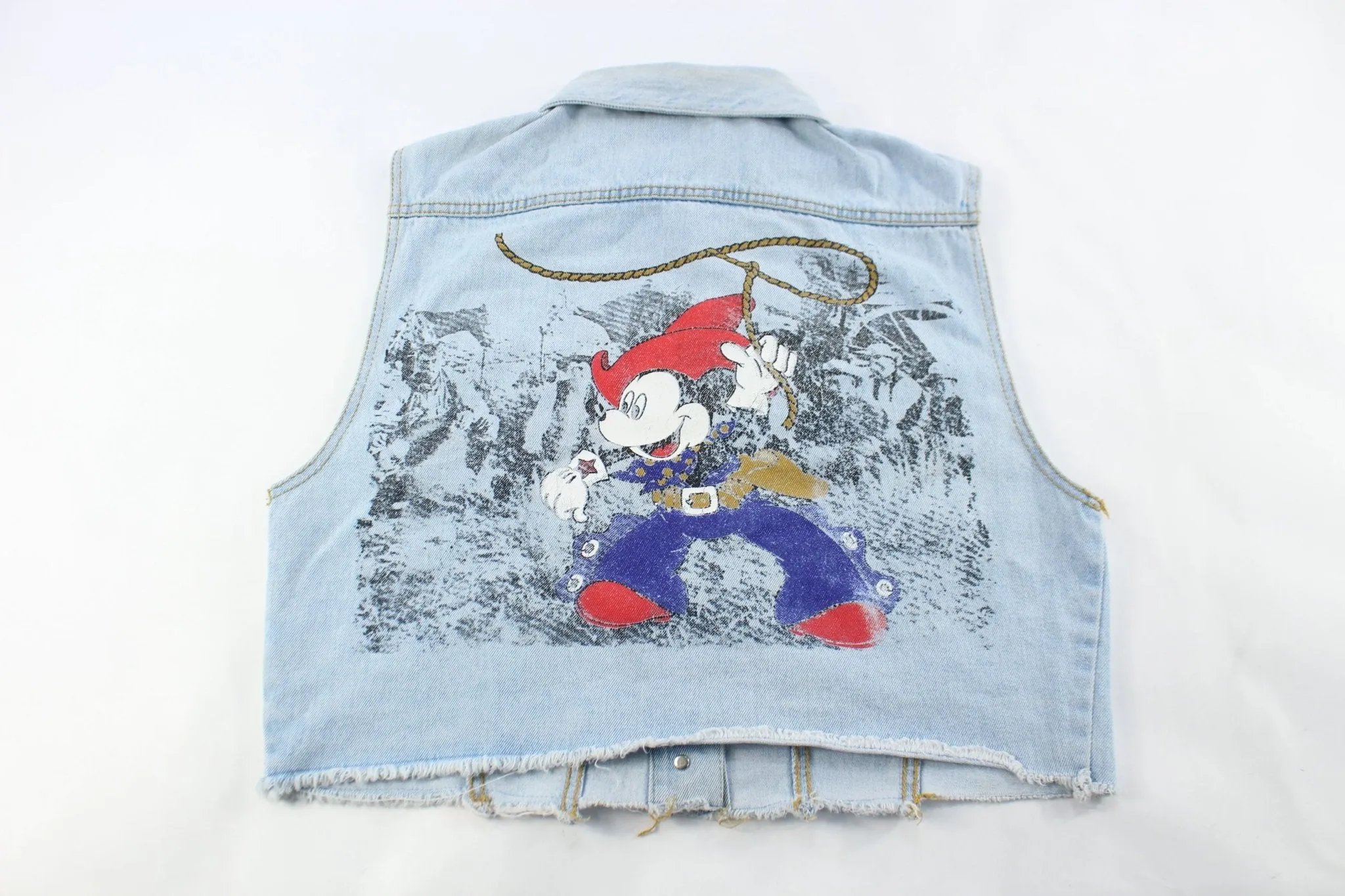 Women's Mickey Mouse Cowboy Denim Vest