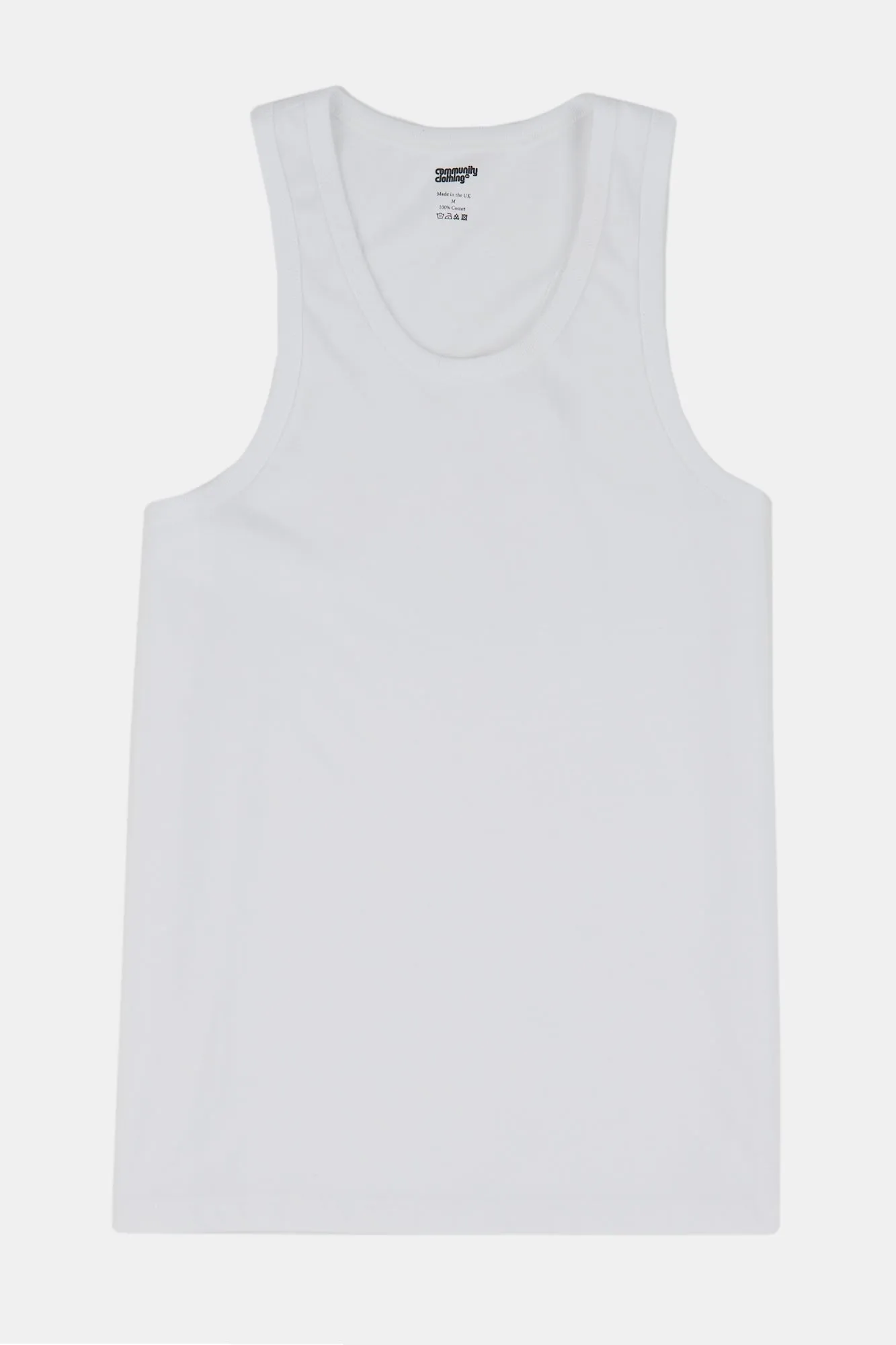 Womens Racer Back Vest Plastic Free - White