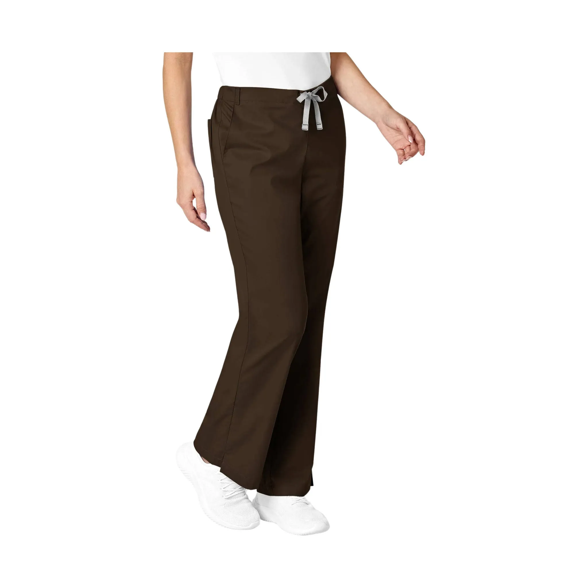 WonderWink Work Women's Flare Leg Scrub Pant - Chocolate