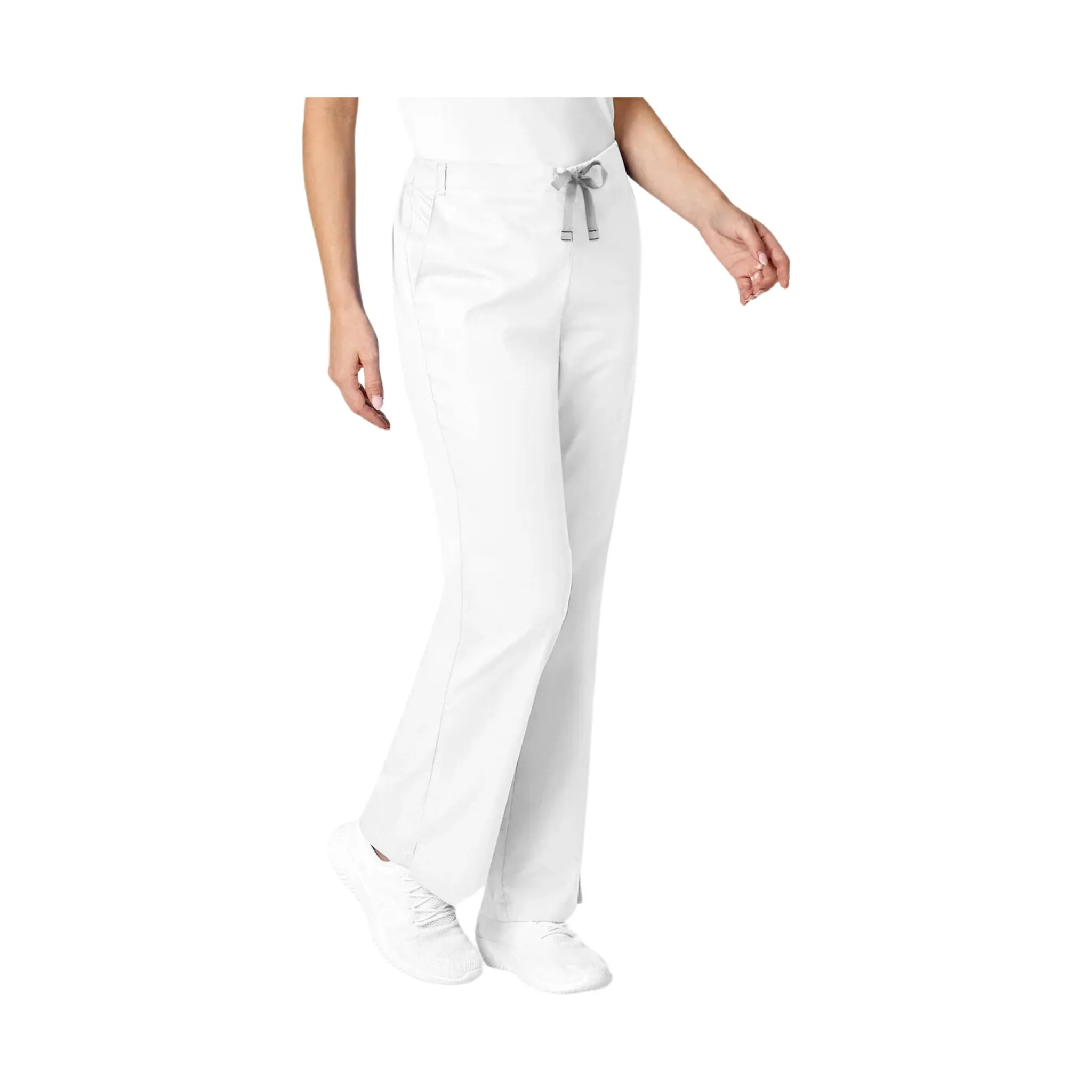 WonderWink Work Women's Flare Leg Scrub Pant - White