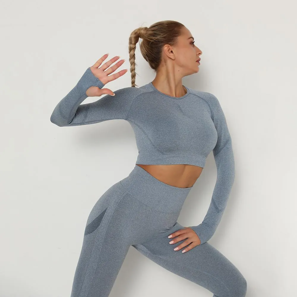 Yoga Set Fitness Sports Suits Gym Clothing Tops And Leggings For Women