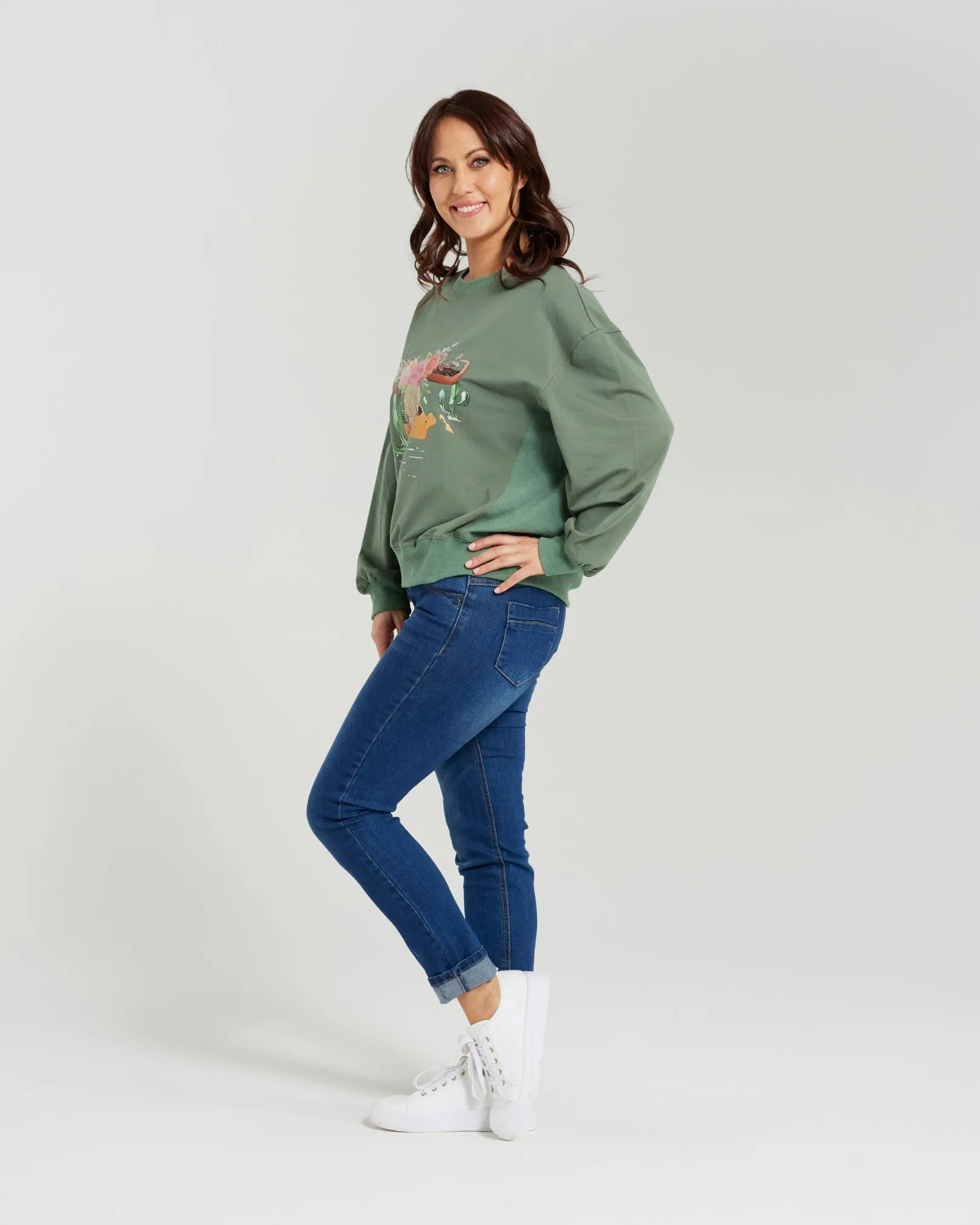 Zafina Nyla Jumper- Green