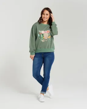 Zafina Nyla Jumper- Green